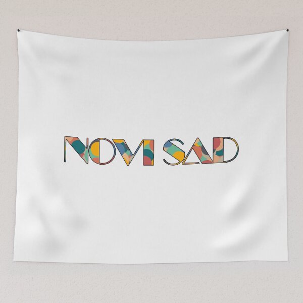 Item preview, Novi Sad Retro Pop Typography Vibrant City Name Art designed and sold by Wanderful-roads.