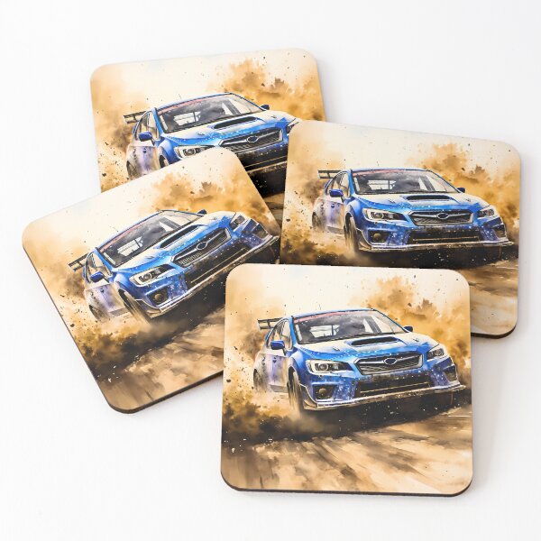 Item preview, Rally Car Drifting Through Dramatic Dusty Off-Road Scene designed and sold by RevUpDesign.