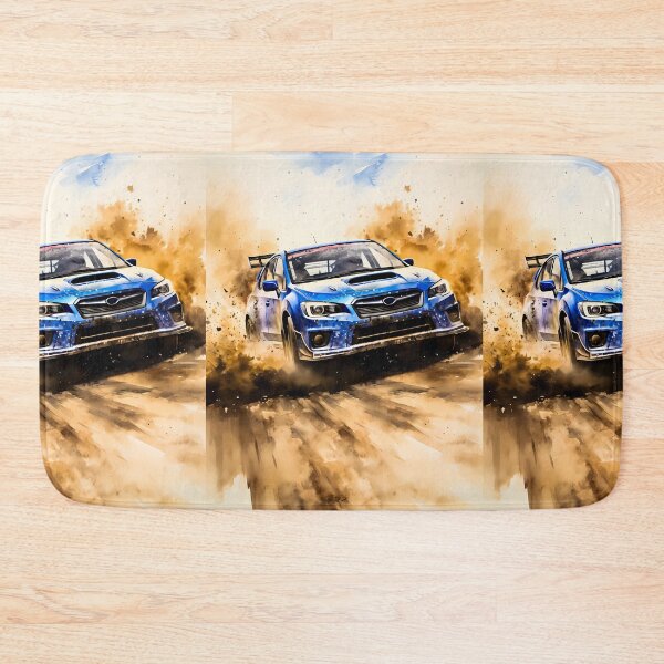 Item preview, Rally Car Drifting Through Dramatic Dusty Off-Road Scene designed and sold by RevUpDesign.