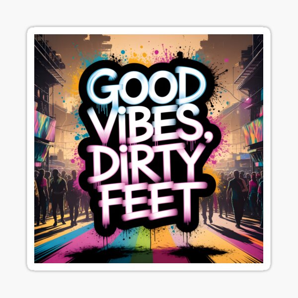 Good vibes - festival design Sticker