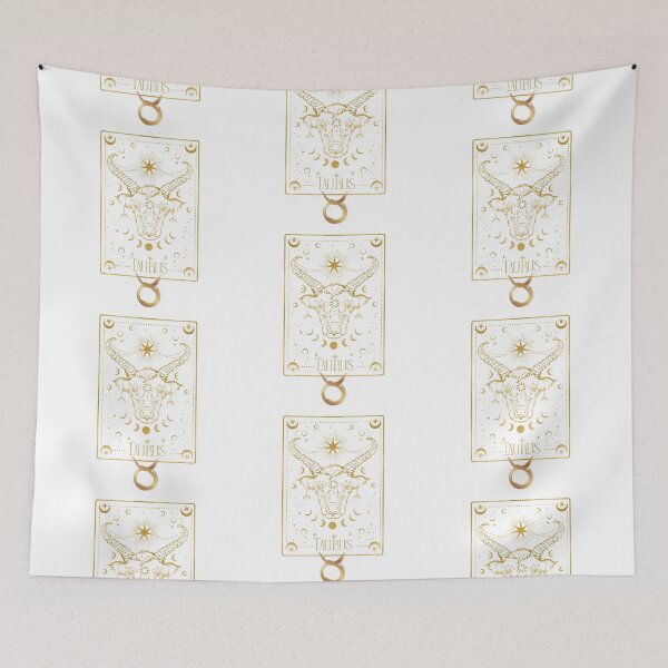 Item preview, Taurus – Mystical Zodiac Bull in Gold Celestial Frame designed and sold by Ink on Thread.