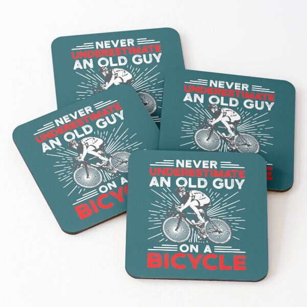 Item preview, cycling, cyclist, old man, bike, never underestimate, mountain bike, bicycle, never underestimate an old guy on a bike designed and sold by happinesproject.