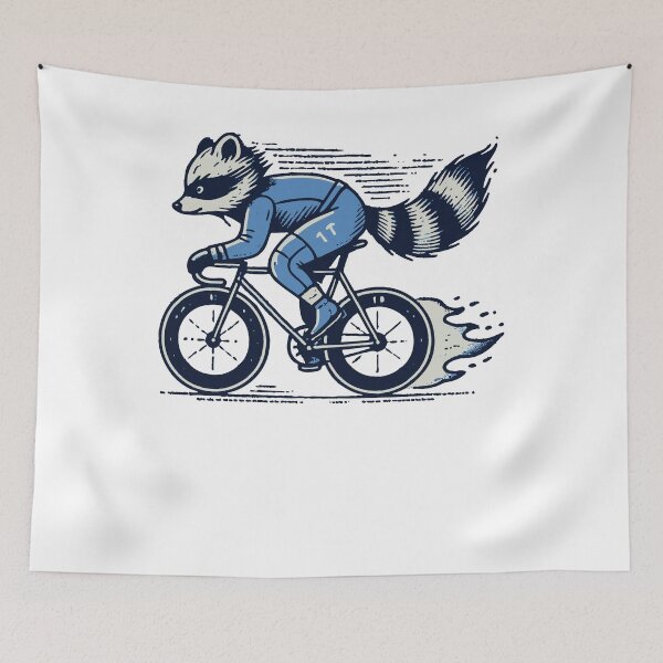 Item preview, Funny Raccoon On A Racing Bike For Hobby Cyclists designed and sold by LuminOrb.