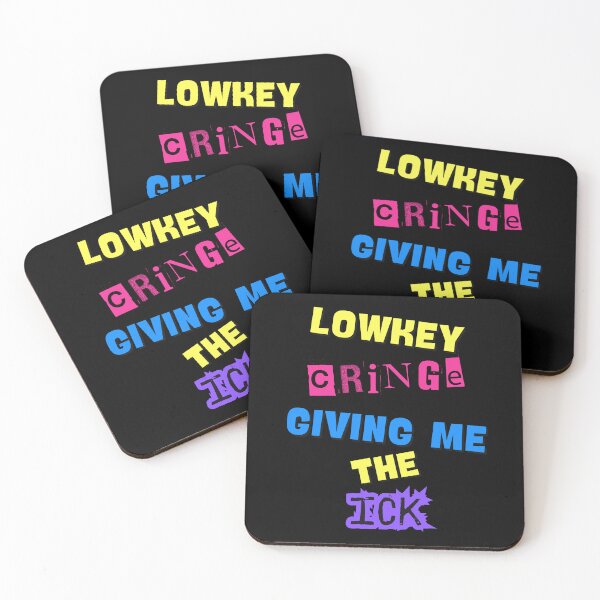 Item preview, Lowkey Cringe Ick Meme Typography designed and sold by Artography Designs.