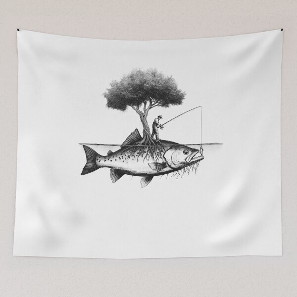 Item preview, Fishing Fisherman Fishing Hilarious Witty Bass Fishing Saying Fly Humor designed and sold by Kimberley King Art  King Art.