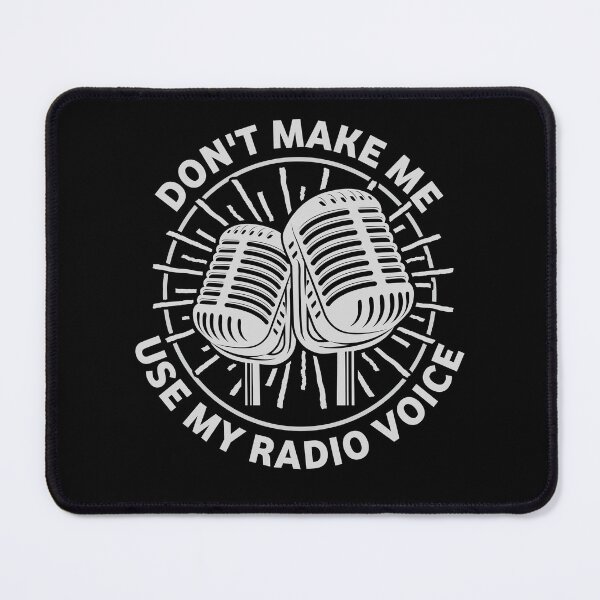 Item preview, Funny Radio Host Design – Don’t Make Me Use My Radio Voice Retro Mic Graphic designed and sold by Hamsatshirt.