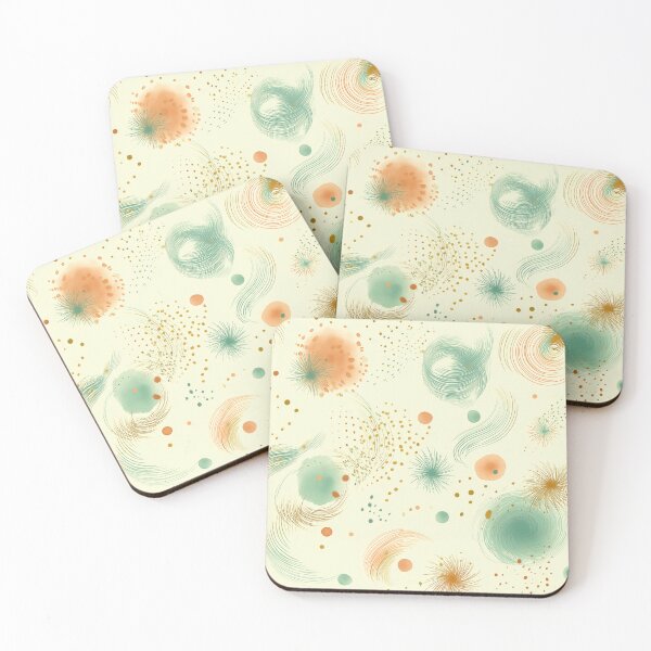 Item preview, Whimsical Energy Pattern – Soft Abstract Swirls & Dots in Retro Tones designed and sold by Moisky Patterns.