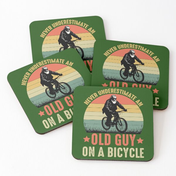 Item preview, cycling, cyclist, old man, bike, never underestimate, mountain bike, bicycle, never underestimate an old guy on a bike designed and sold by happinesproject.