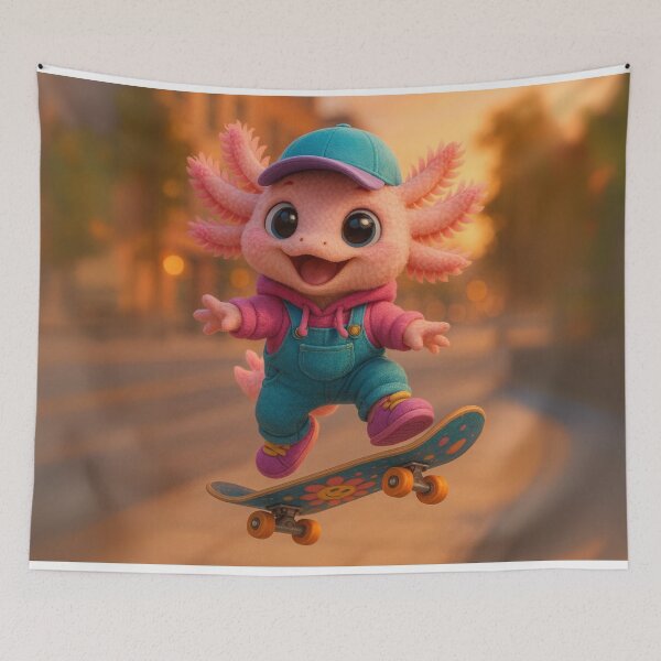 Item preview, Skater Axolotl  designed and sold by Sillytoe.