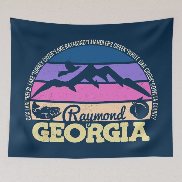 Item preview, Raymond Georgia Sunset Retro Vintage Local Pride Logo designed and sold by CRHPOD20.