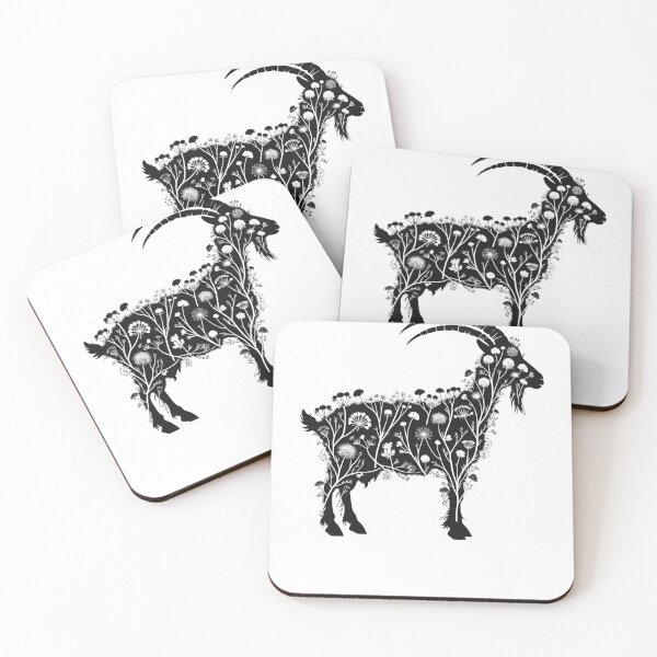 Item preview, Goat Lover Floral Wildflower Farm Farmer designed and sold by Kimberley King Art  King Art.