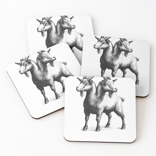 Item preview, Two Headed Goat Weird Oddities Unusual Mysterious designed and sold by Kimberley King Art  King Art.