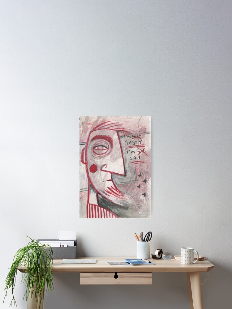 Thumbnail 2 of 3, Poster, Angry and sad designed and sold by studiobloknote.
