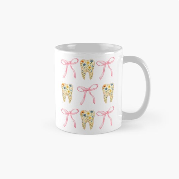 Item preview, Cute Dental Pink Coquette Bow Wild Flowers Tooth designed and sold by thebest-2studio.