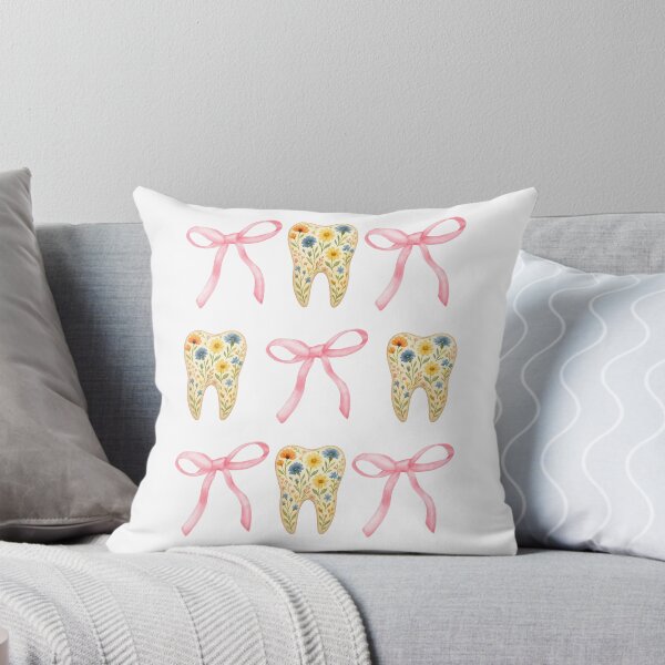 Item preview, Cute Dental Pink Coquette Bow Wild Flowers Tooth designed and sold by thebest-2studio.