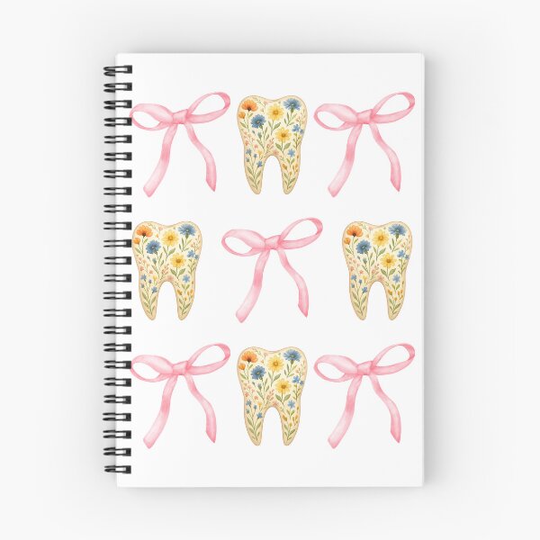 Item preview, Cute Dental Pink Coquette Bow Wild Flowers Tooth designed and sold by thebest-2studio.