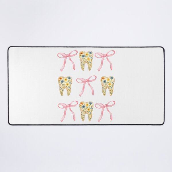 Item preview, Cute Dental Pink Coquette Bow Wild Flowers Tooth designed and sold by thebest-2studio.