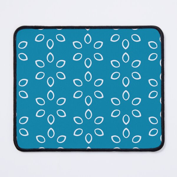 Item preview, White Petal Design with a Teal Blue Background designed and sold by KeksWorkroom.