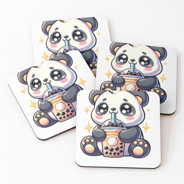 Item preview, Cute Kawaii Panda Drink Bubble Tea Milk Tea Lover designed and sold by Kimberley King Art  King Art.