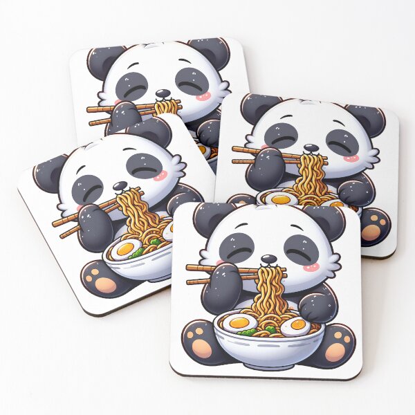 Item preview, Kawaii Panda Eating Ramen Noodle Anime Japanese Food Lover designed and sold by Kimberley King Art  King Art.