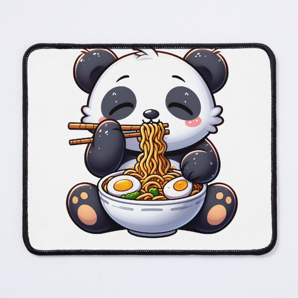 Item preview, Kawaii Panda Eating Ramen Noodle Anime Japanese Food Lover designed and sold by Kimberley King Art  King Art.
