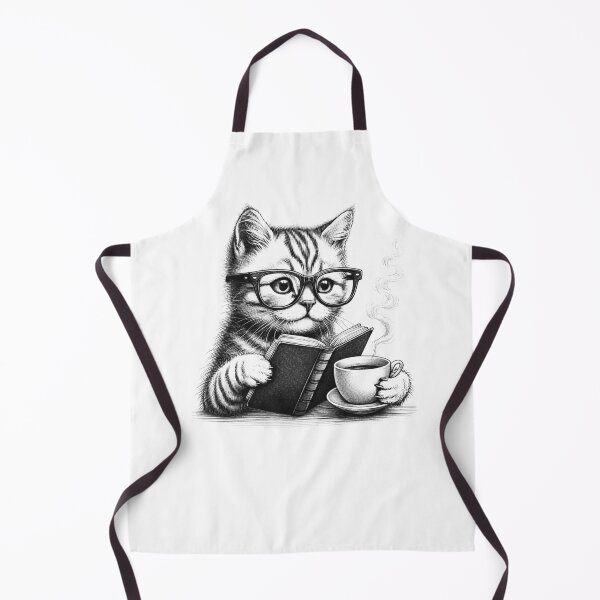 Item preview, Kitten Cat Reading Book Drink Coffee Lover Reader designed and sold by Kimberley King Art  King Art.