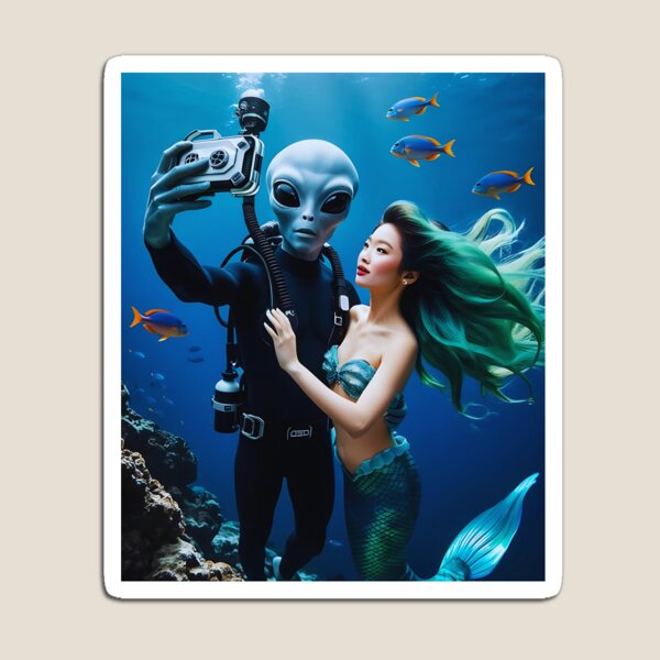 Item preview, Selfie extraterrestre con sirena designed and sold by StaggDevon.
