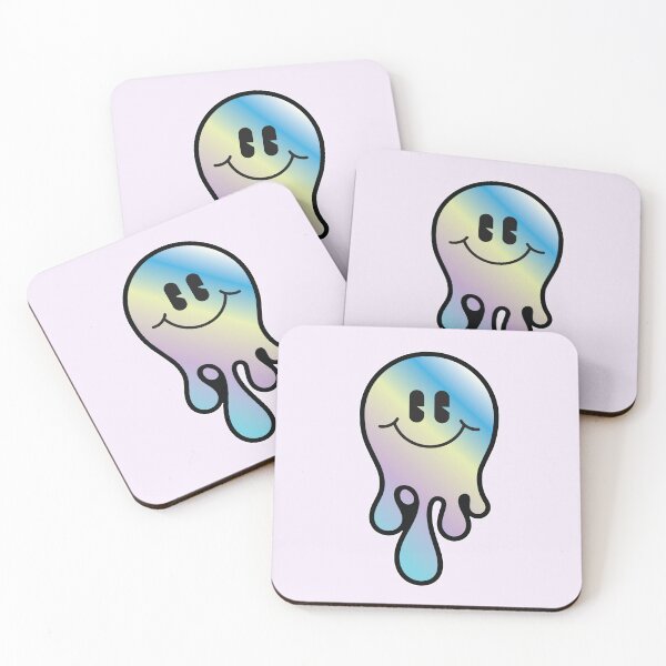 Item preview, Drippy Holographic Smiley – Colorful Vaporwave-Inspired Art for Apparel, Prints & Home Decor designed and sold by Tidal Ryse.