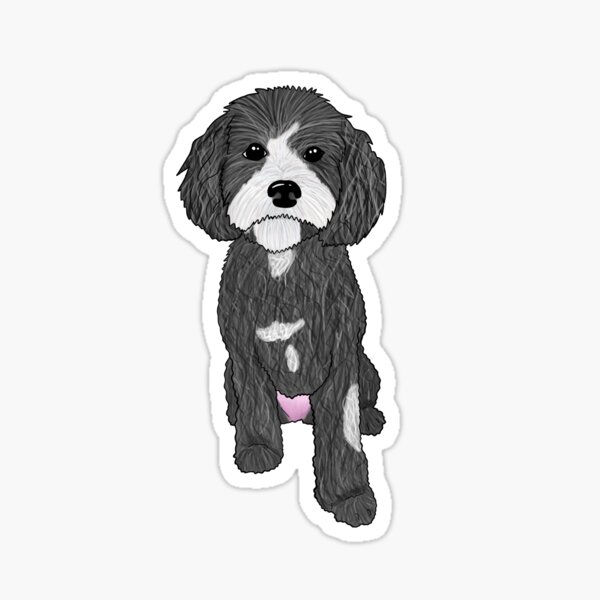 Item preview, Cavoodle Black and White designed and sold by CreativeWright.