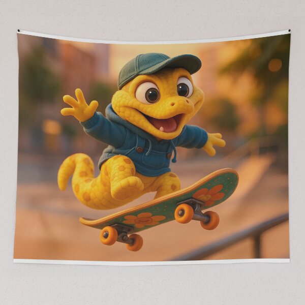 Item preview, Skater Yellow Anaconda designed and sold by Sillytoe.