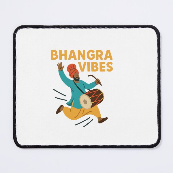 Item preview, Bhangra Vibes – Punjabi Dancer with Dhol Drum Flat Design designed and sold by DJCApparel.