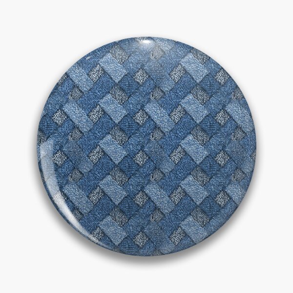 Item preview, Denim Lattice Stitch – Textured Blue Woven Pattern with Embroidery Detail designed and sold by Moisky Patterns.