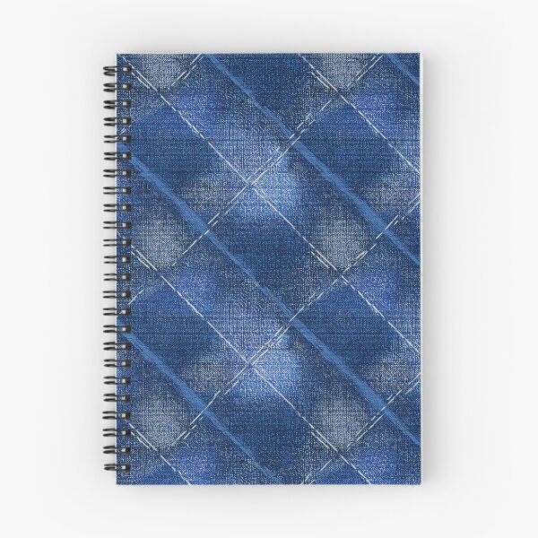 Item preview, Faded Denim Plaid – Distressed Stitch Texture in Deep Blue designed and sold by Moisky Patterns.