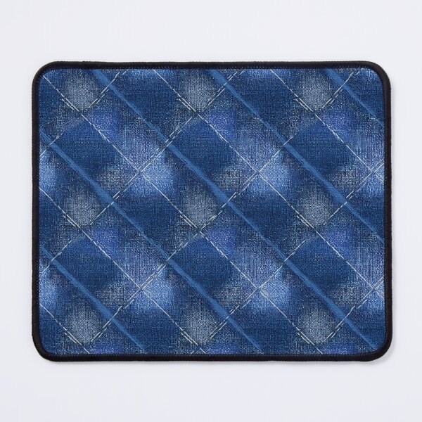 Item preview, Faded Denim Plaid – Distressed Stitch Texture in Deep Blue designed and sold by Moisky Patterns.