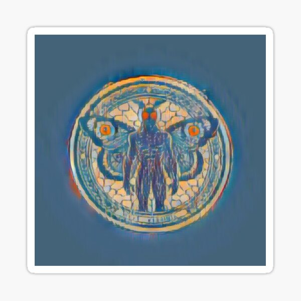 Item preview, Mothman Stained Glass designed and sold by DebbieEganCo.