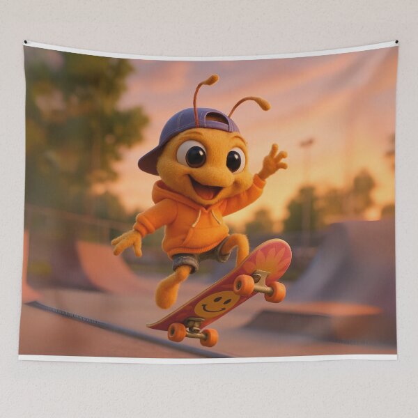 Item preview, Skater Yellow Crazy Ant designed and sold by Sillytoe.