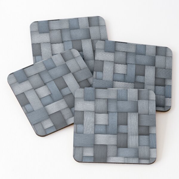 Item preview, Steel Weave – Urban Textile Grid in Washed Gray Denim designed and sold by Moisky Patterns.