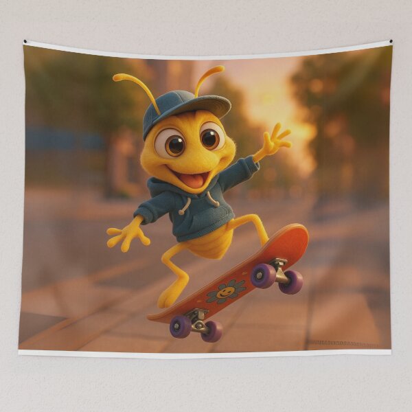 Item preview, Skater Yellow Crazy Ant Joyride designed and sold by Sillytoe.