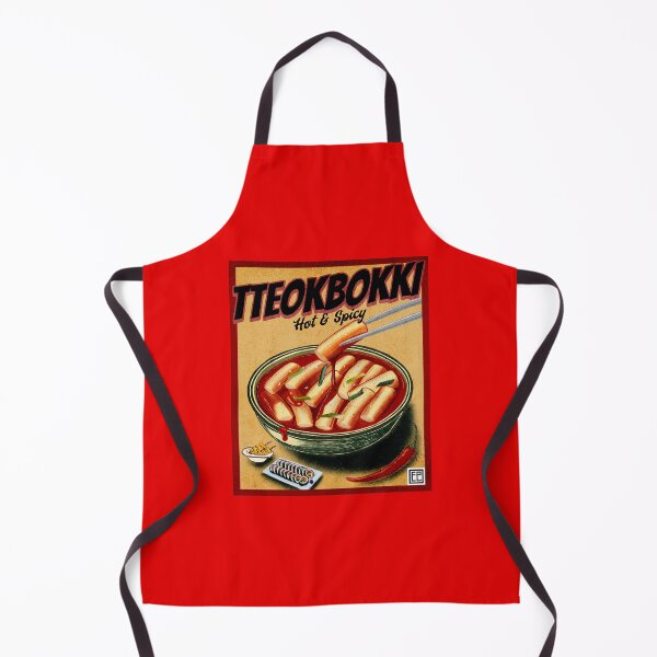 Item preview, Hot and Spicy Tteokbokki, Vintage Korean Street Food Poster designed and sold by EmilieLeeKimArt.