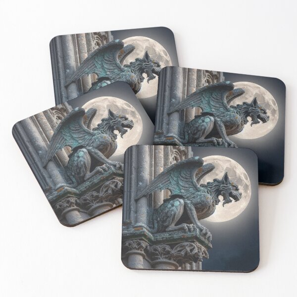 Item preview, Gargoyle on Building Full Moon designed and sold by Myra365Art.