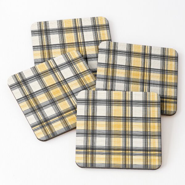 Item preview, Classic Yellow Tartan – Seamless Plaid Fabric Pattern in Black and White designed and sold by Moisky Patterns.