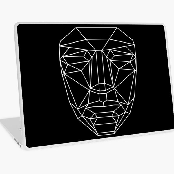 Item preview,  Squid Game Mask – Minimal Vector Art | White on Black Cyber Line Illustration designed and sold by WAUZ.