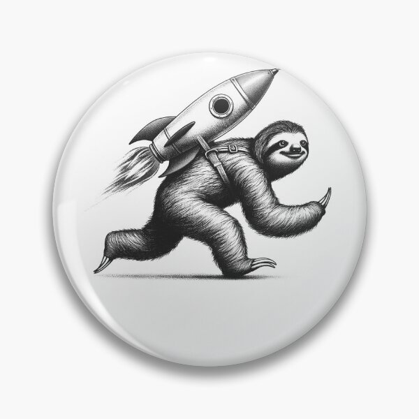 Item preview, Rocket Sloth Techies Engineer Geeks designed and sold by Kimberley King Art  King Art.