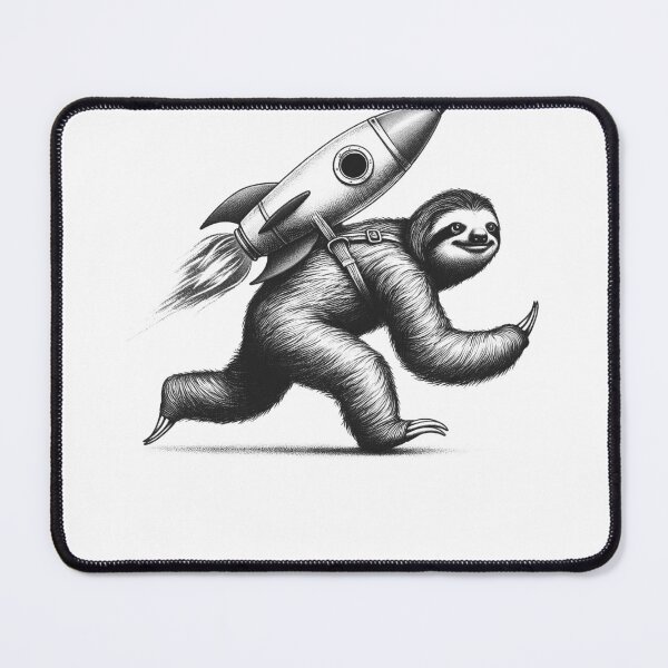 Item preview, Rocket Sloth Techies Engineer Geeks designed and sold by Kimberley King Art  King Art.