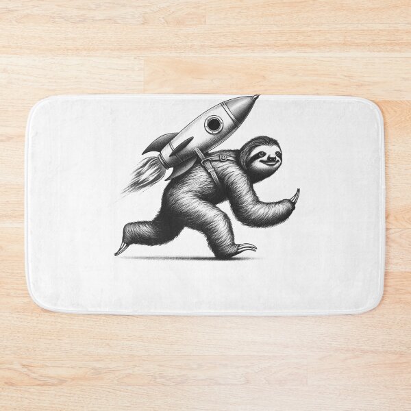Item preview, Rocket Sloth Techies Engineer Geeks designed and sold by Kimberley King Art  King Art.