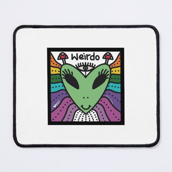 Item preview, Weirdo, Unique Star Child, Alien, Stay Weird, Rainbow Mushroom Alien designed and sold by GroovyVibesArt.