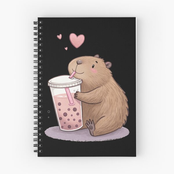Item preview, Happy Capybara Enjoying Bubble Tea – Cute and Chill Vibes designed and sold by Har-vee.