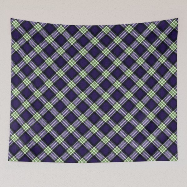 Item preview, Bold Argyle Glow – Purple and Green Diagonal Plaid Fabric Pattern designed and sold by Moisky Patterns.