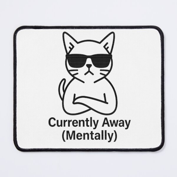 Item preview, Currently Away Mentally – Funny Laptop Skin for Remote Workers – Minimalist Aesthetic Design designed and sold by JustMeditateIt.