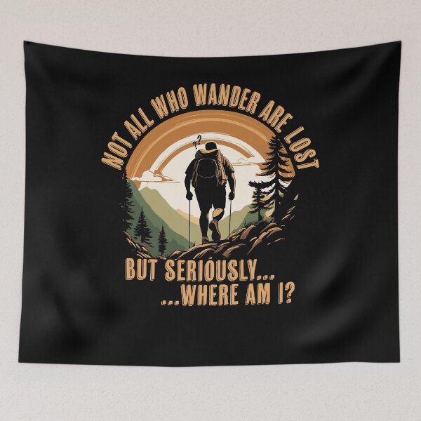 Item preview, Not All Who Wander Funny Hiking Rambler designed and sold by LegsMiserable.